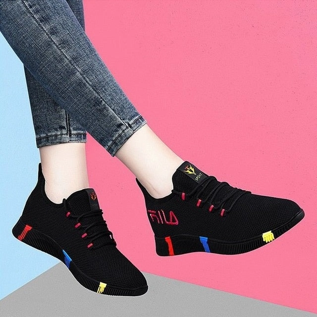2020 New Spring Women casual shoes Breathable Mesh platform Sneakers Women New Fashion mesh sneakers shoes woman tenis feminino Fold Up Flat Shoes