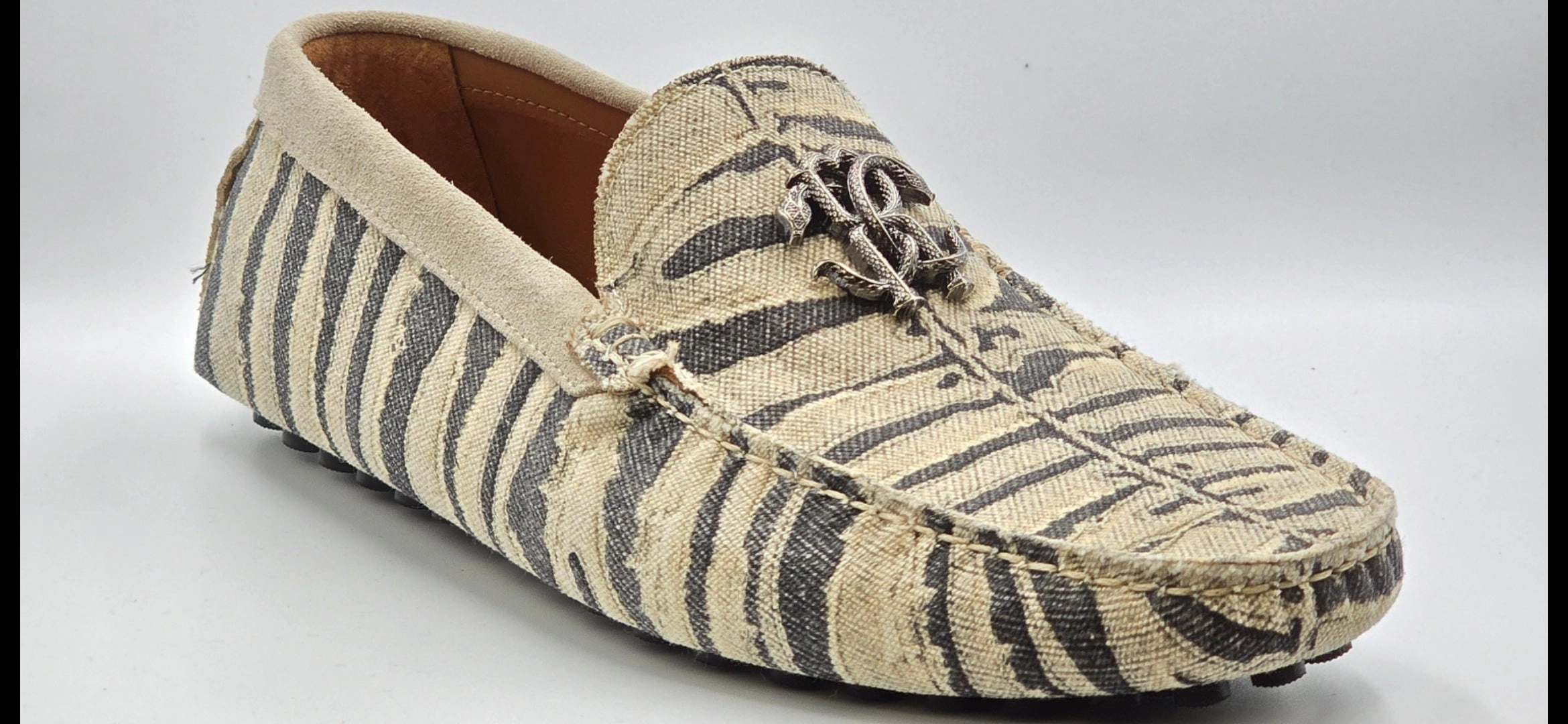 9104 Roberto Cavalli Moccasins / Animal Print Chunky Loafers Outfit