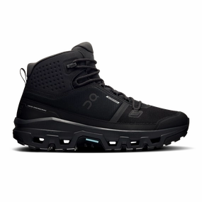 Running Shoes Recommended For Plantar Fasciitis 'On Running' Men's Cloudrock Mid WP -  Black / Black