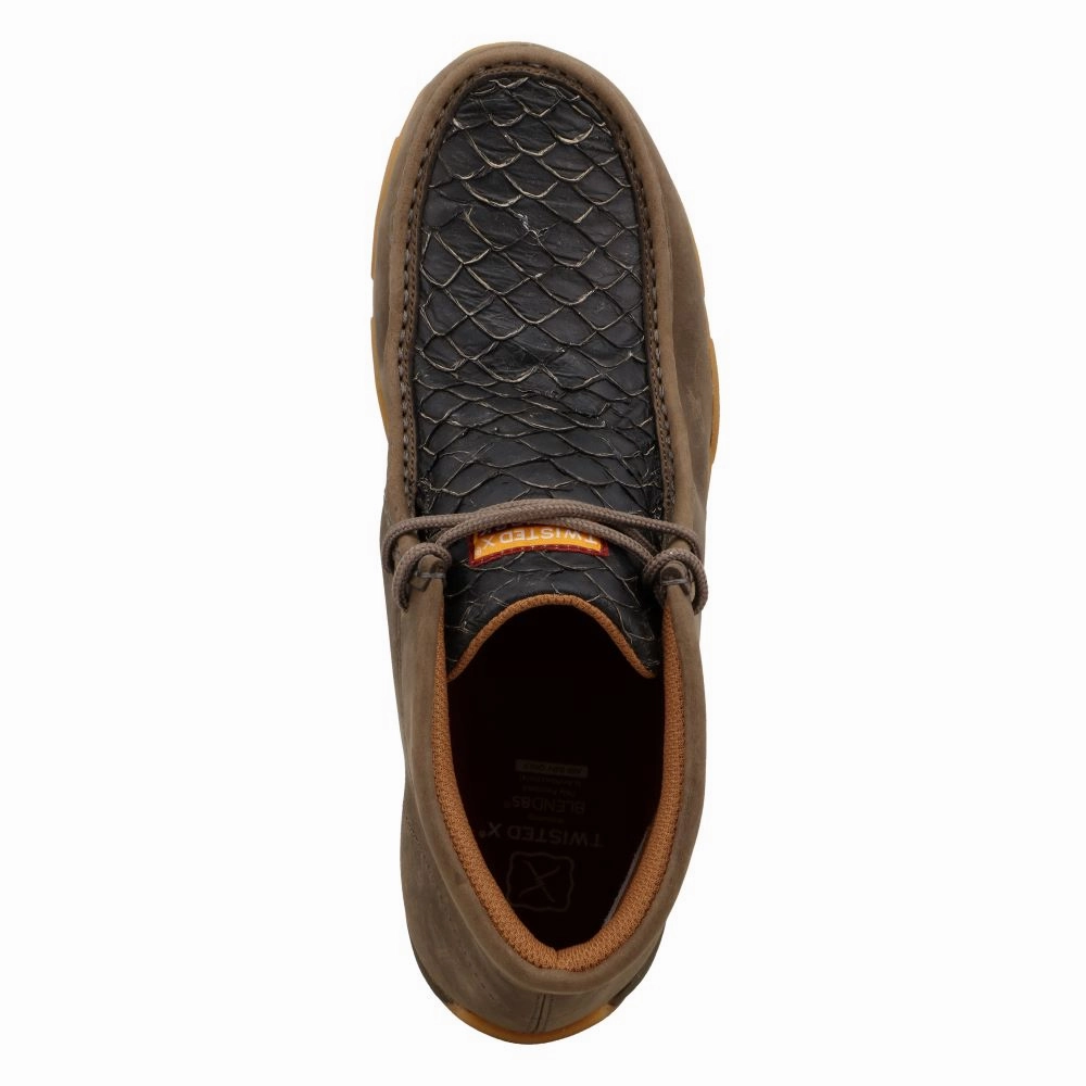 'Twisted X' Men's Chukka EH Comp Toe - Black / Shitake Running Shoes Shin Splints