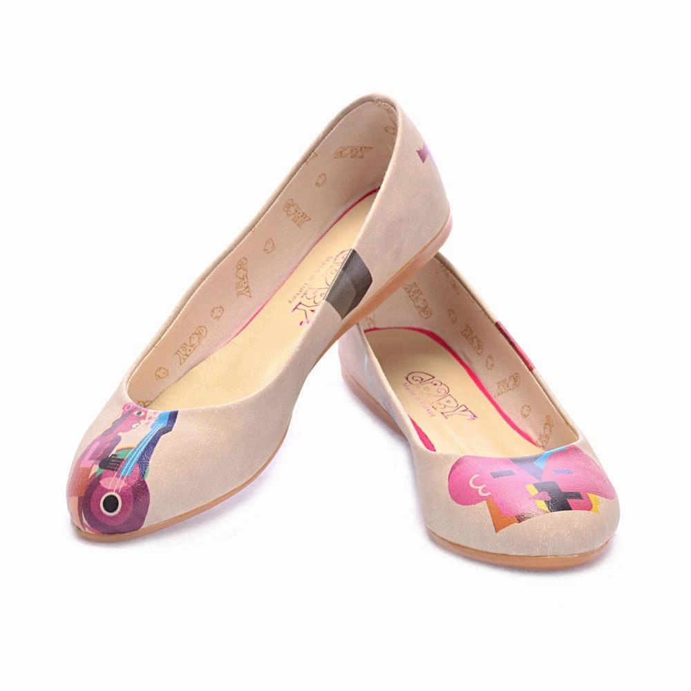 Abstract Music and Dialogue Ballerinas Shoes 1095 Best Flat Shoes For Standing All Day