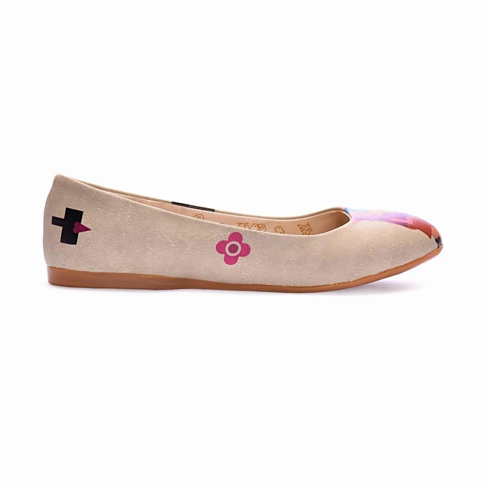 Abstract Music and Dialogue Ballerinas Shoes 1095 Flat Shoes To Wear With Wide Leg Jeans