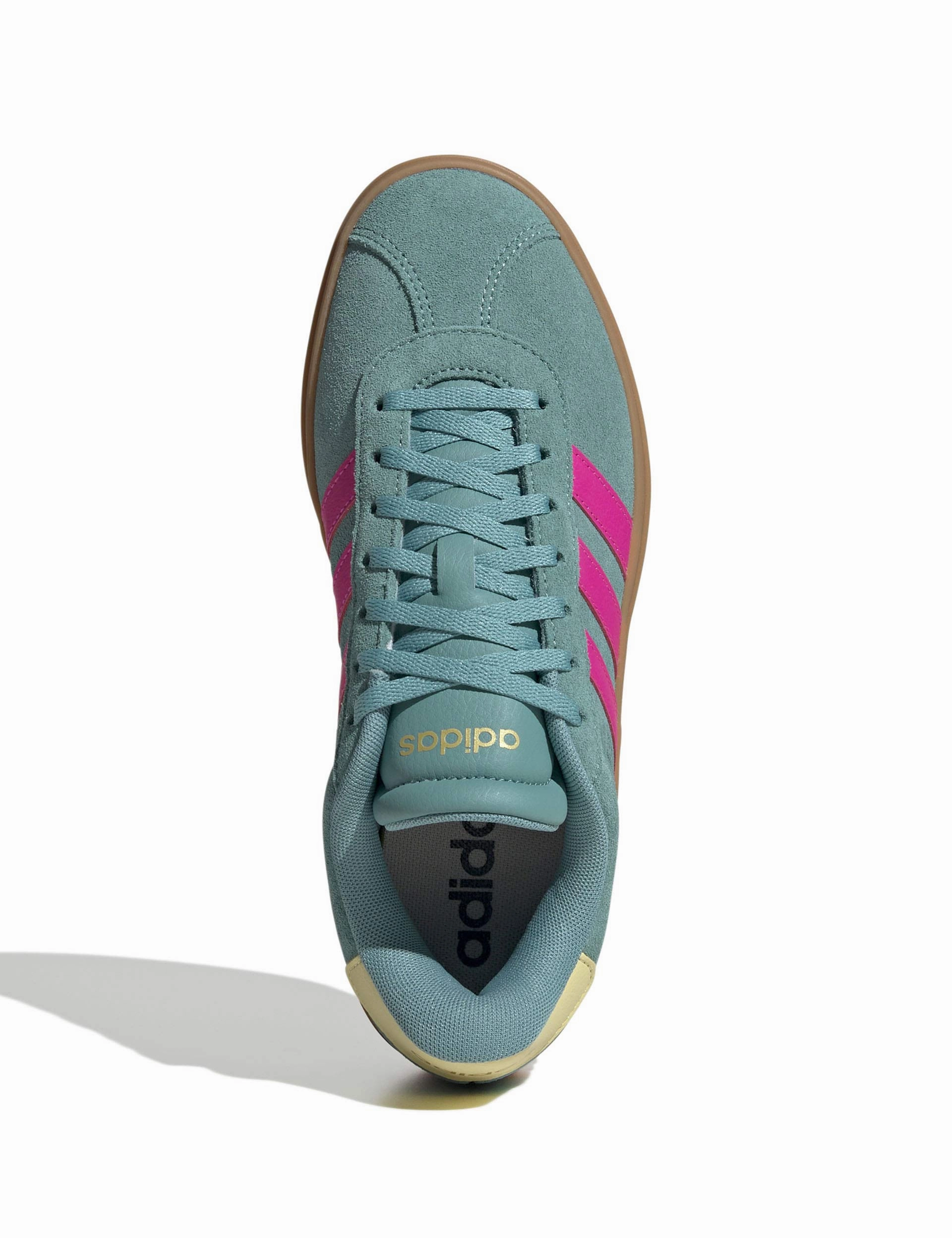 Race Walking Shoes Adidas VL Court Bold Shoes - Powder Teal/Shock Pink/Powder Yellow