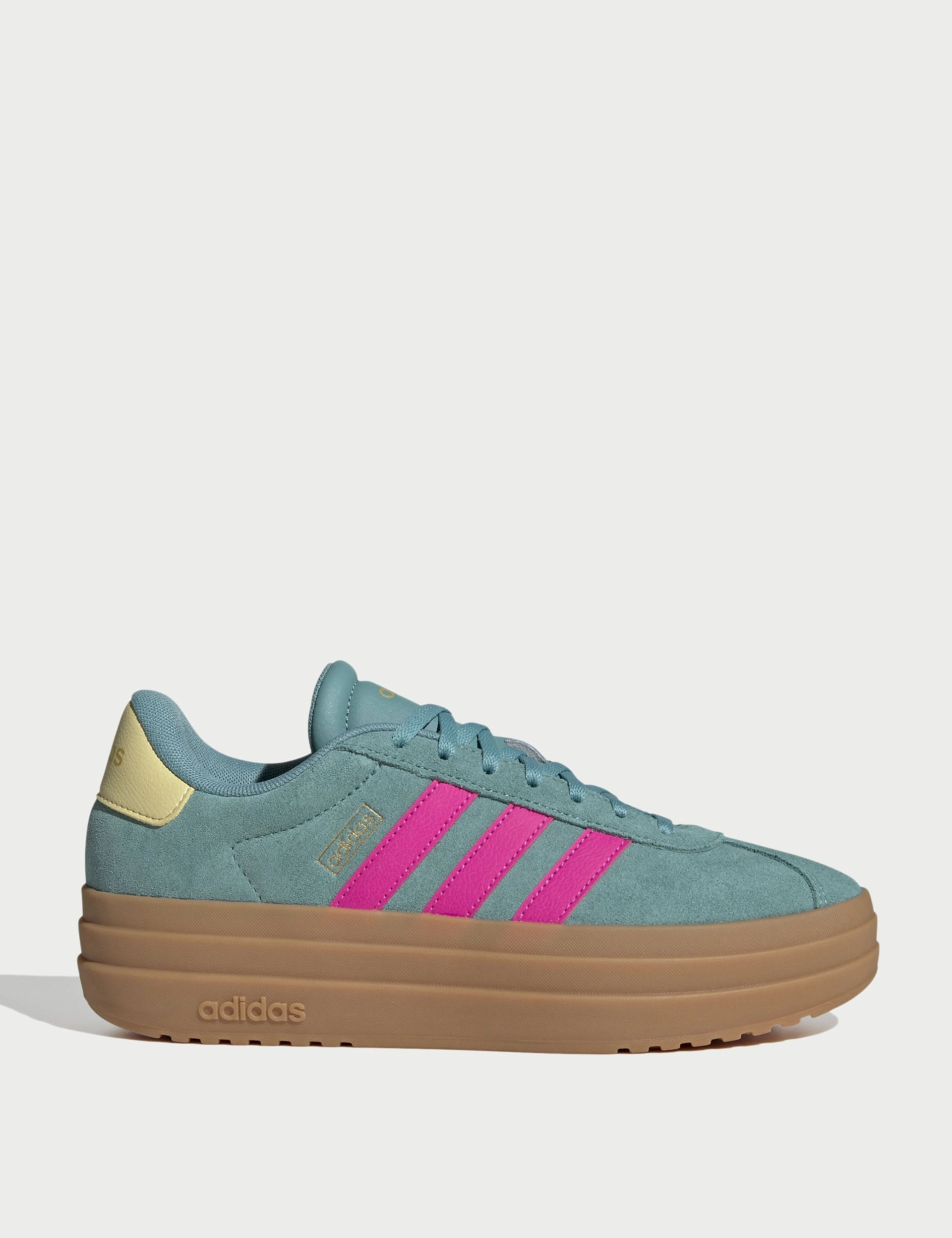 Hello Kitty Adidas Gazelle Shoes VL Court Bold Shoes - Powder Teal/Shock Pink/Powder Yellow