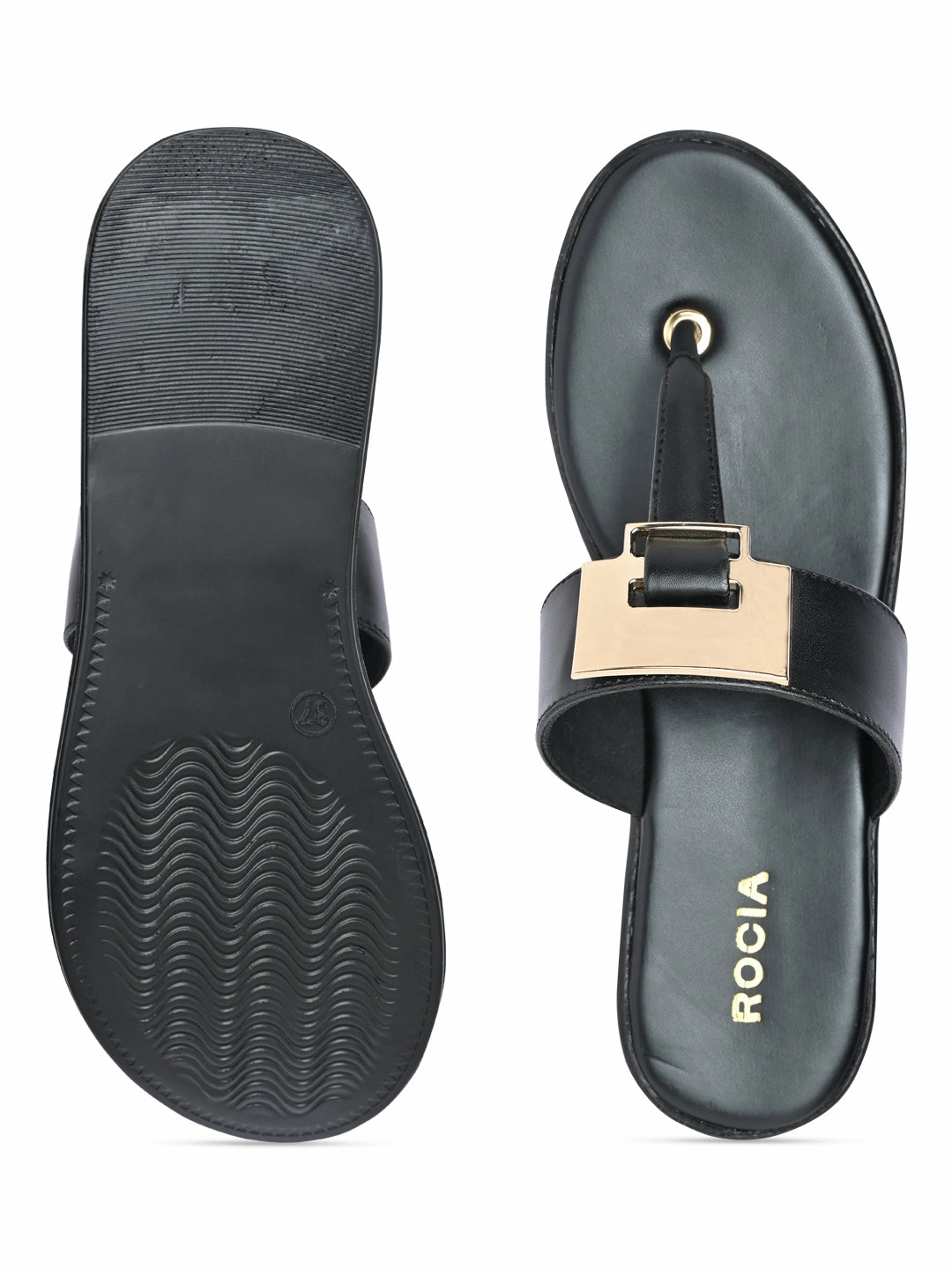 Shoes For Smart Casual Rocia By Regal Black Women Casual Wedge Sandals