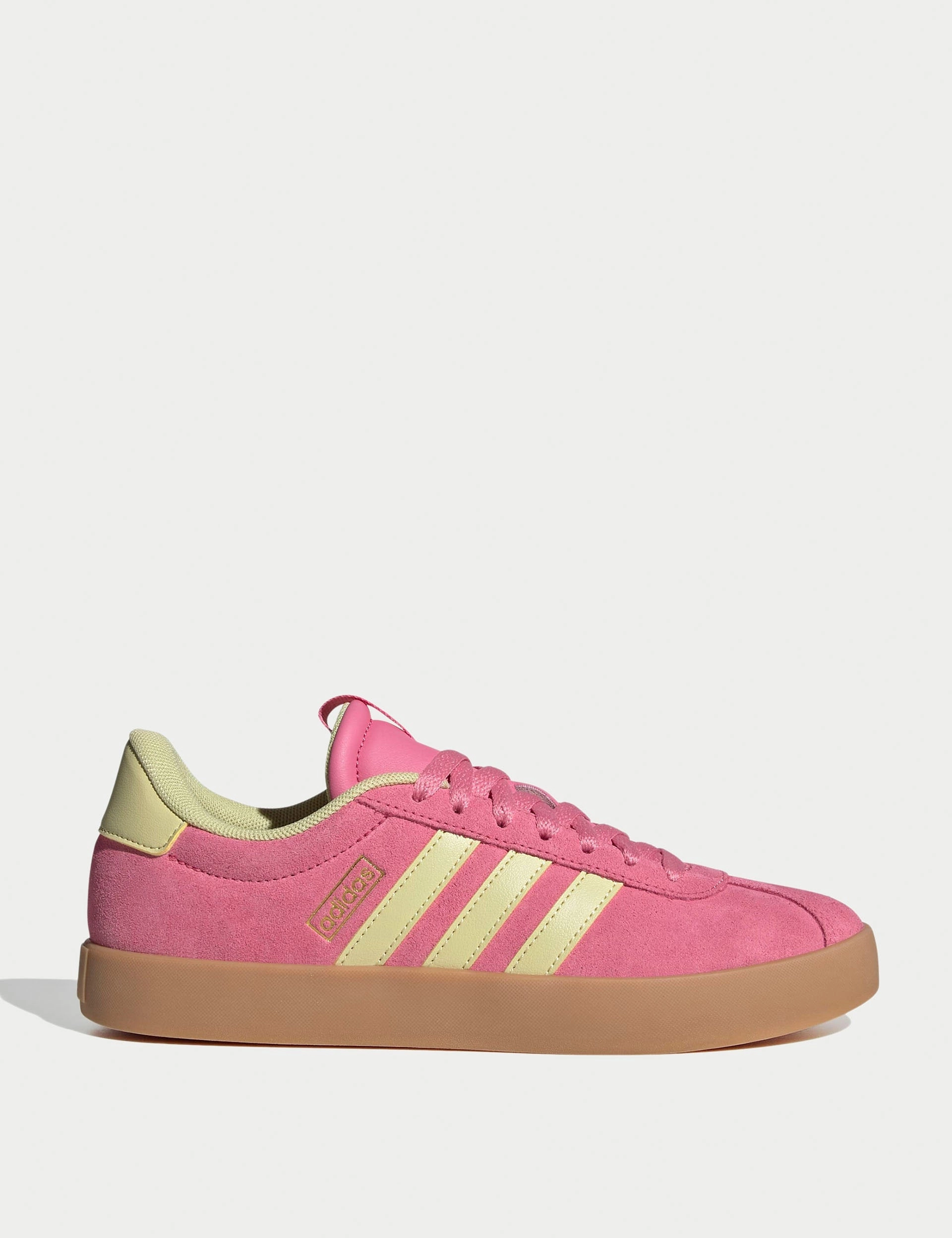 VL Court 3.0 Shoes - Pink Fusion/Powder Yellow/Gold Metallic Shoes Sneakers Adidas