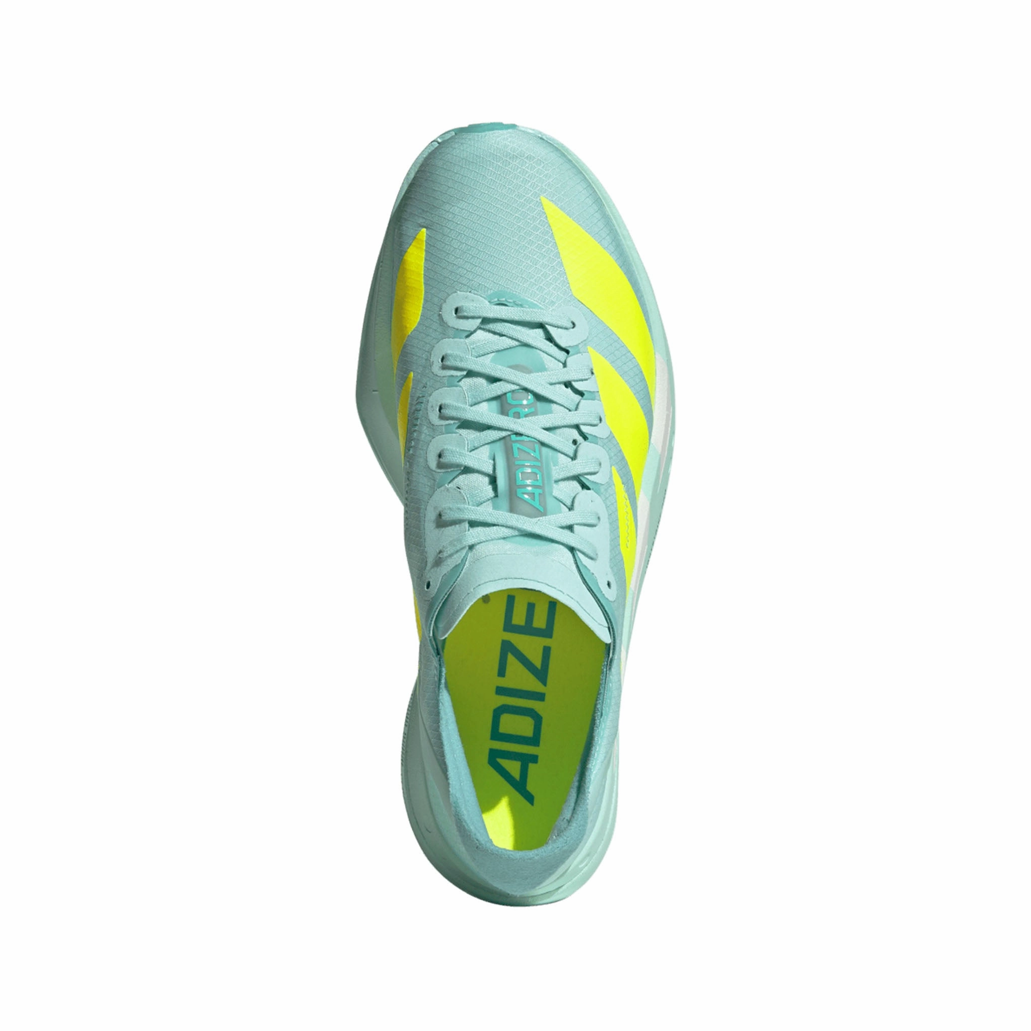 adidas | Women's Adizero Adios Pro 4 Running Shoes - Semi Flash Aqua/Lucid Lemon/Mint Ton Adidas Running Shoes Recycled Plastic
