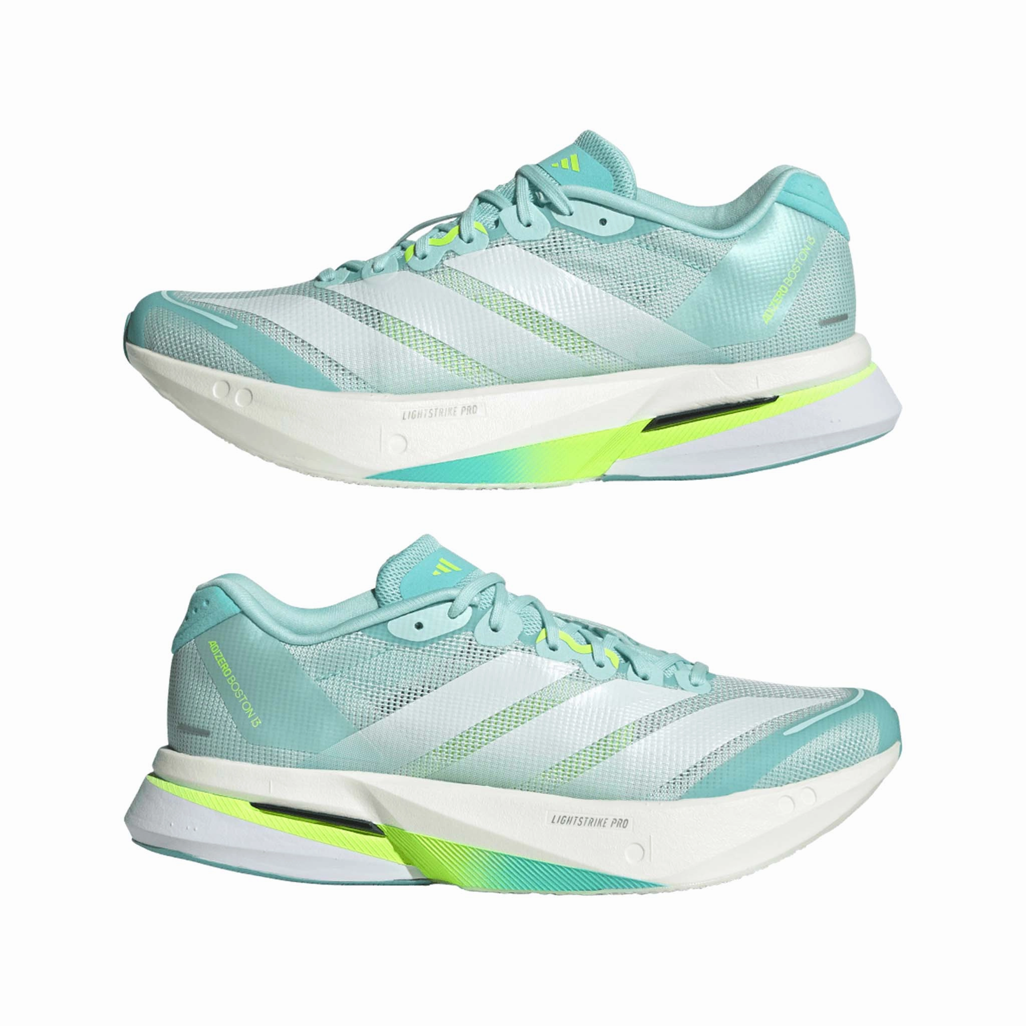 Vintage Adidas Shoes adidas | Women's Adizero Boston 13 Running Shoes - Semi Flash Aqua/Zero Met./Lucid Lemon