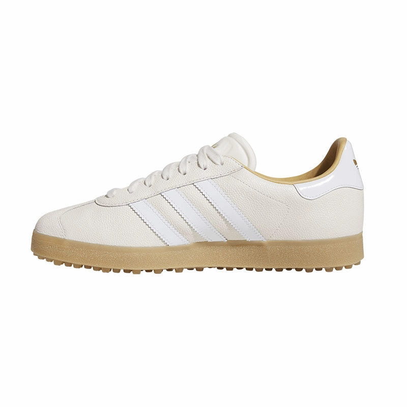 ADIDAS Gazelle Lux Men's Spikeless Shoes (White/White/Gum) Adidas Vl Court Shoes