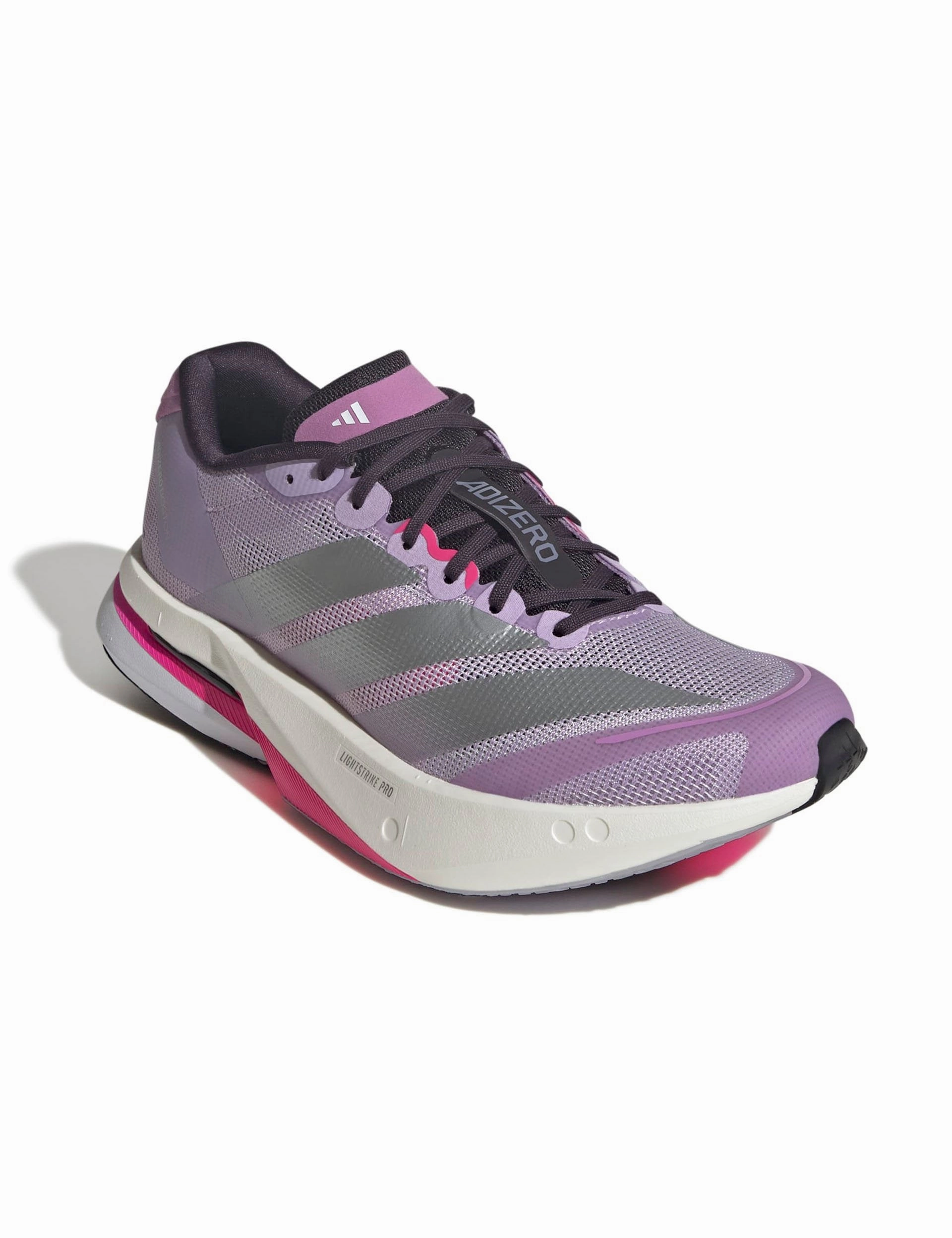 Boa Adidas Golf Shoes Adizero Boston 13 Shoes - Powder Plum/Silver Metallic/Shock Pink