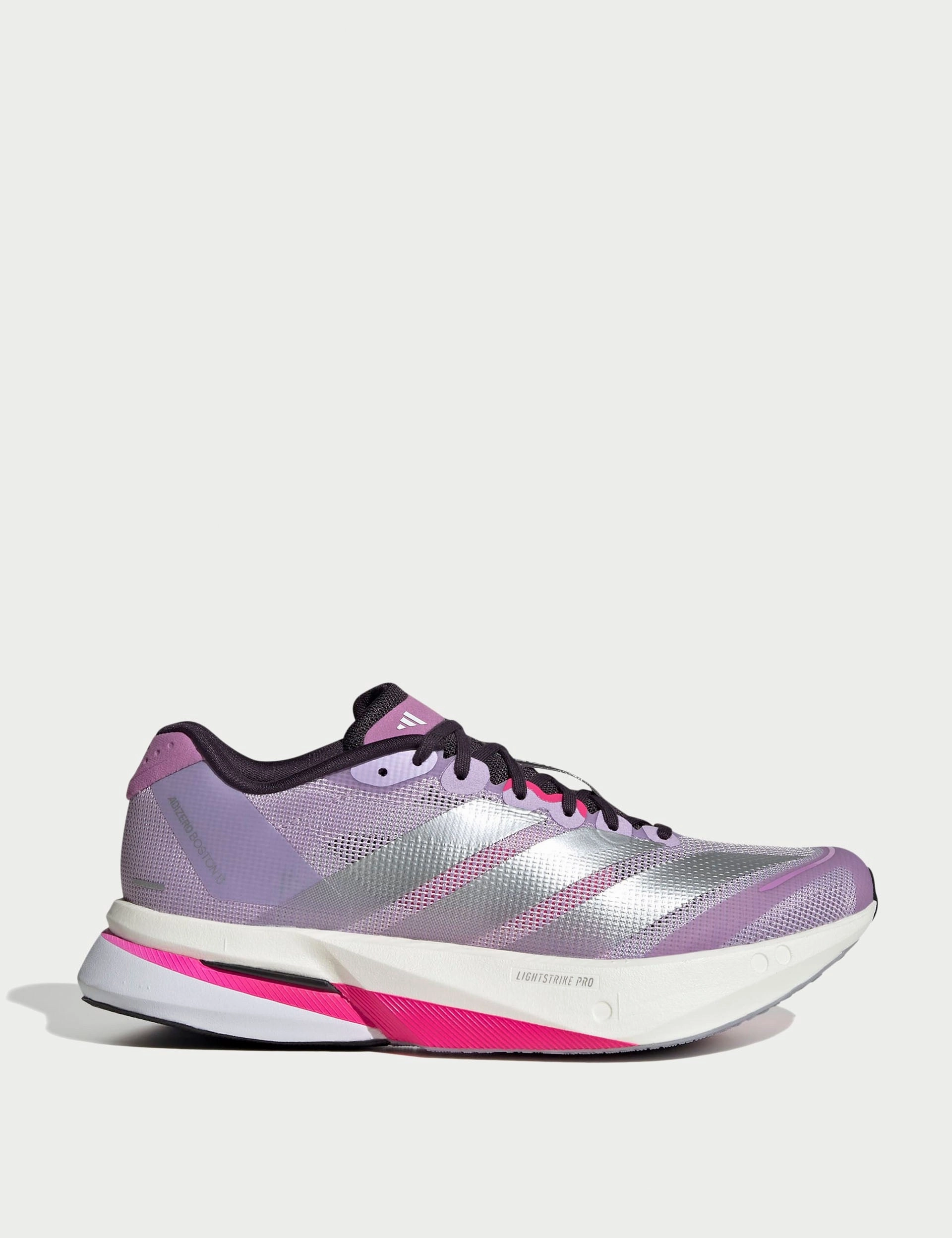 Adizero Boston 13 Shoes - Powder Plum/Silver Metallic/Shock Pink Adidas Samba Shoe Laces