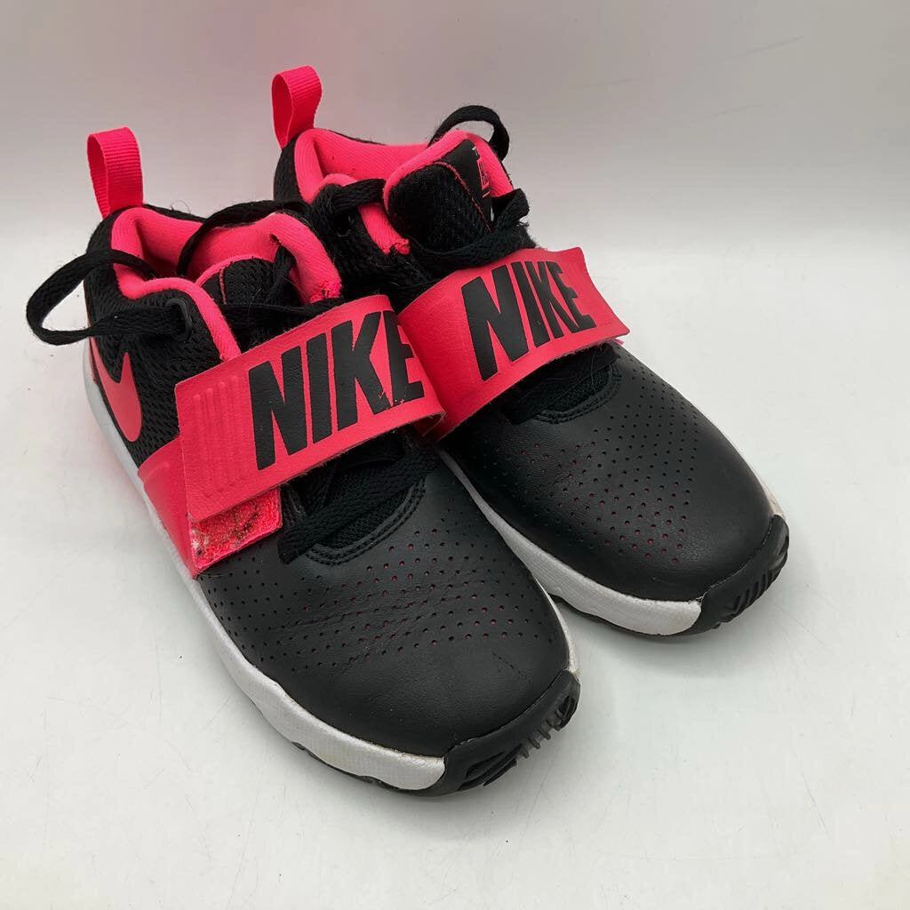 Size 1Y: Nike Black/Pink Velcro Strap Sneakers Asics Gel Resolution Pickleball Shoes