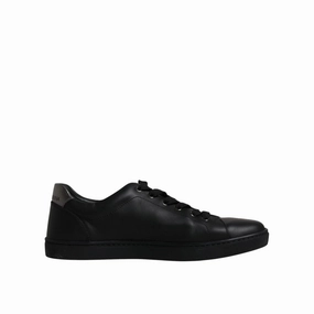 Supination Sneakers Dolce & Gabbana Black Leather London Heart Men Sneakers Shoes