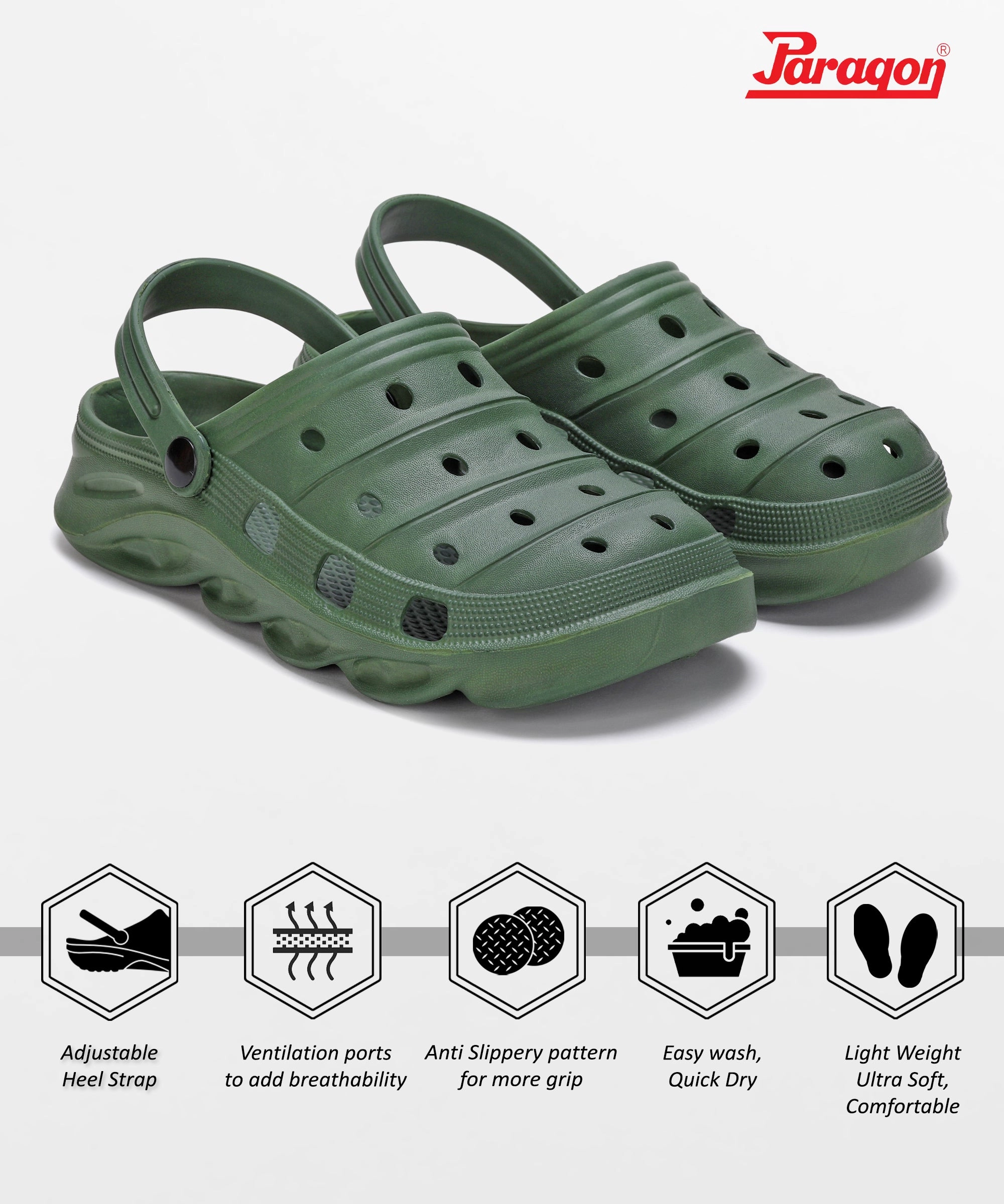 Most Comfortable Casual Shoe Paragon  K10914G Men Casual Clogs | Stylish, Durable | Casual & Comfortable | For Everyday Use