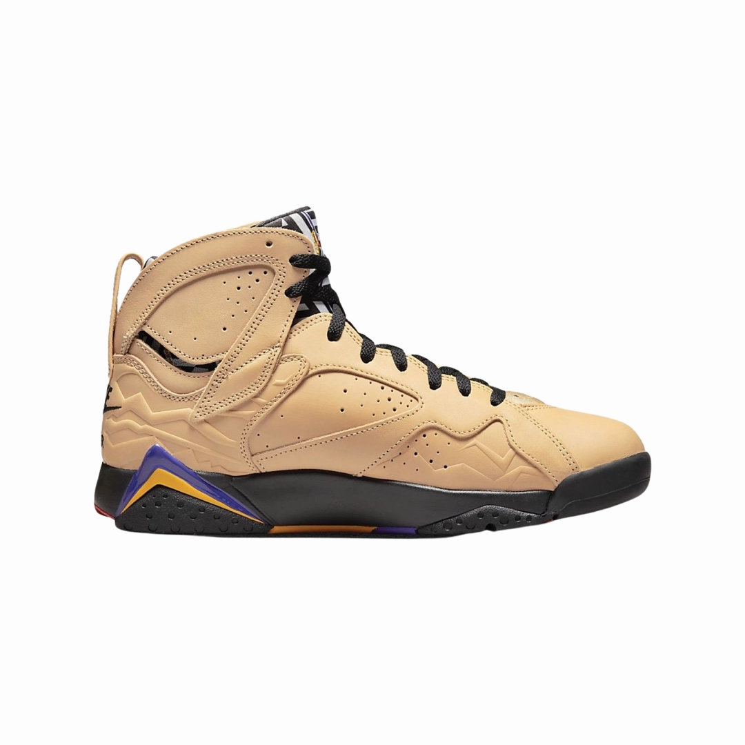 Air Jordan 7 Retro Vachetta Tan Shimmer Black Sapphire Buy Asics Volleyball Shoes