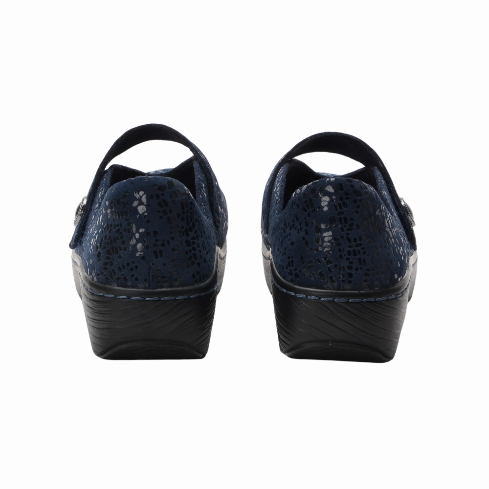 Flat Shoes Casual Alegria Opheliah Blue Notes Leather Shoe (Women's)