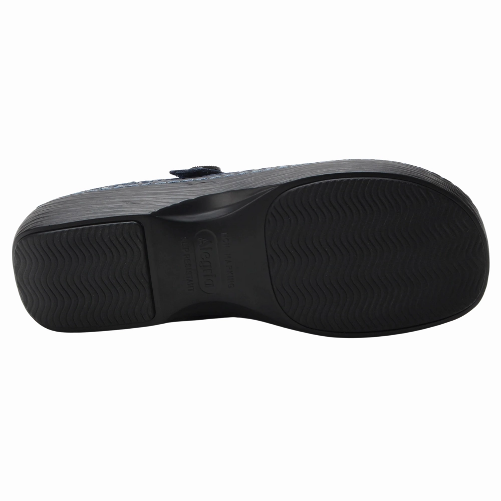 Casual Belly Shoes Alegria Opheliah Blue Notes Leather Shoe (Women's)