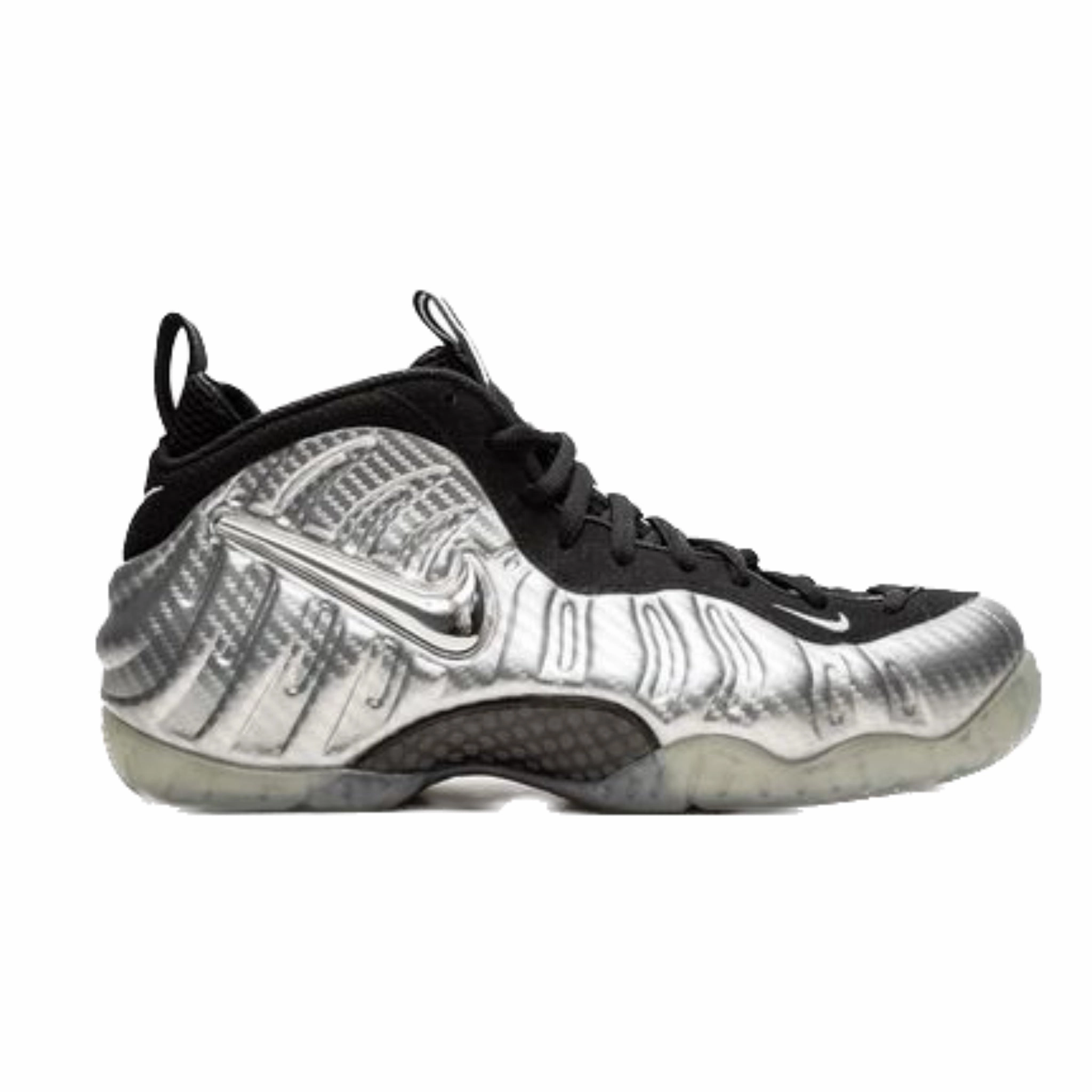 Nike Air Foamposite Pro Silver Surfer Metallic Silver Asics Tiger Wrestling Shoes