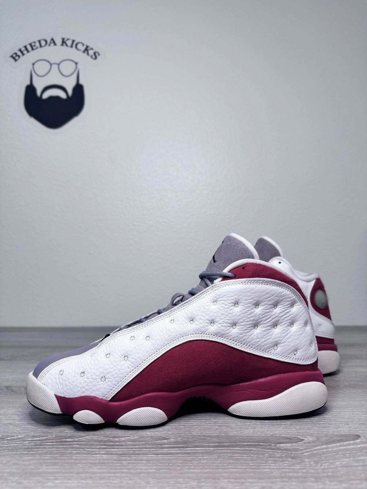 Size 8 - Nike Air Jordan 13 Retro Grey Toe 414571-126 Preowned Authentic Asics Wrestling Shoes Ex Eo