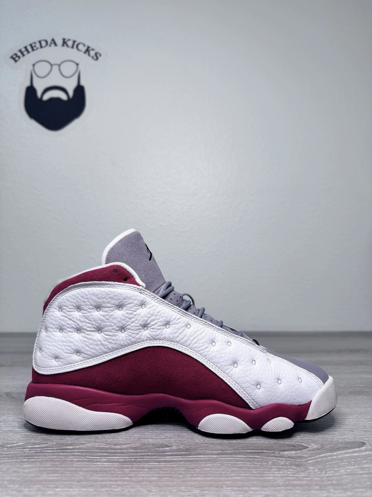 Custom Made Asics Shoes Size 8 - Nike Air Jordan 13 Retro Grey Toe 414571-126 Preowned Authentic