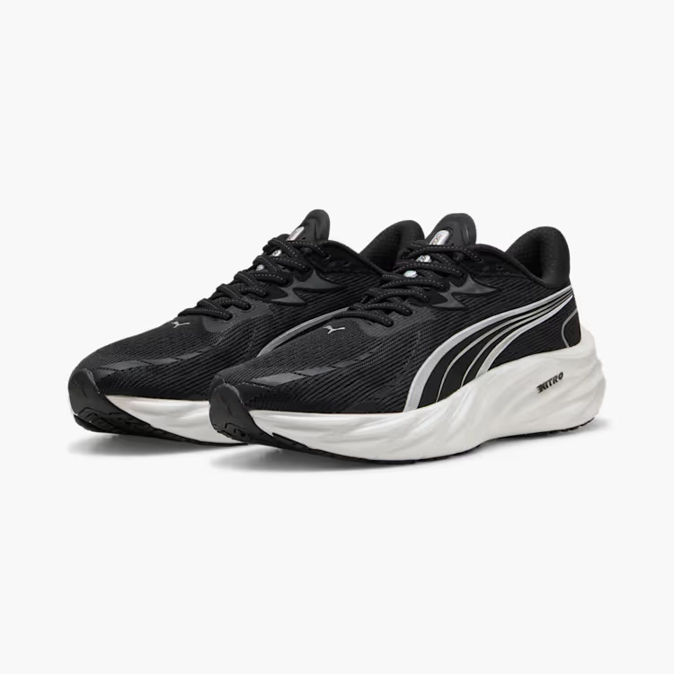 Puma Classic Running Shoes PUMA Mens Velocity Nitro 4 - PUMA BLACK-PUMA SILVER
