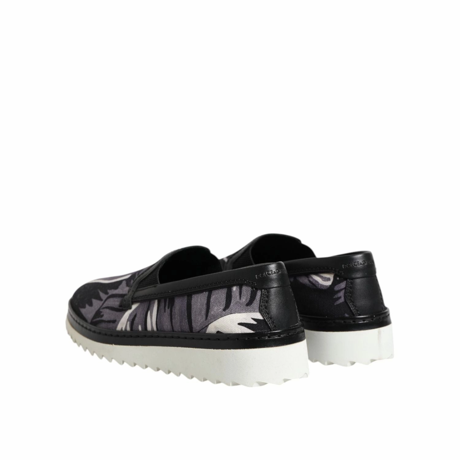 Frozen Sneakers Dolce & Gabbana Black Tropical Slip On Men Sneakers Shoes