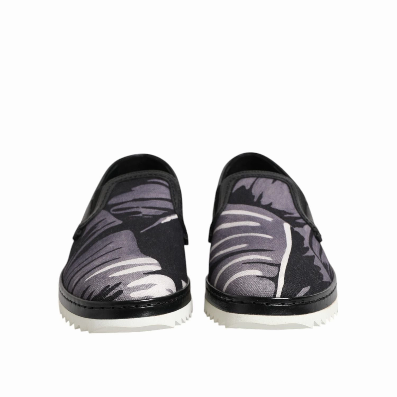 Dolce & Gabbana Black Tropical Slip On Men Sneakers Shoes Ultra Boost Sneakers