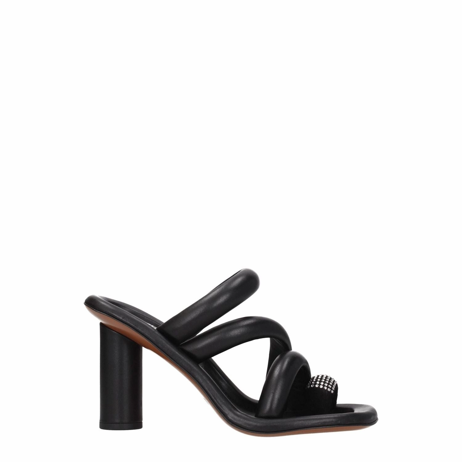 Slide Sandals Leather Ambush Black Leather Stiletto Heel Sandals