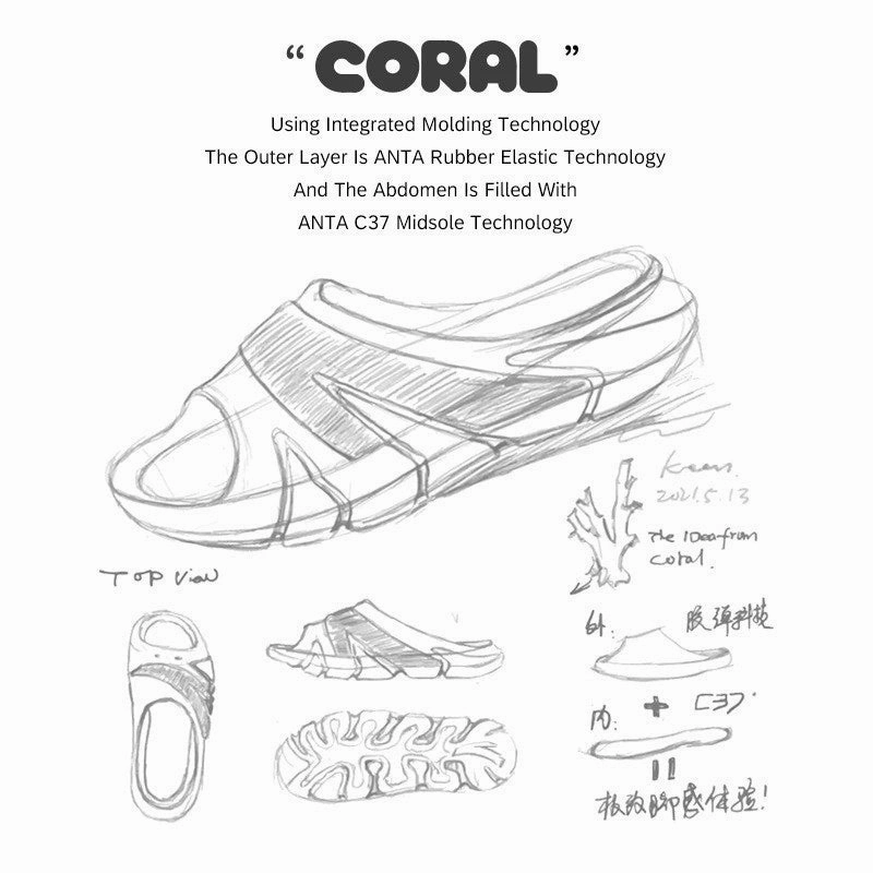 ANTA Men C37 Slipper Anti-Skid Non-Slip Light Walking Beach Sandal Sports Grey (Selipar Lelaki) Scotch Slippers