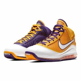 Best Asics Handball Shoes Nike Lebron 7 QS Media Day Court Purple White Amarillo