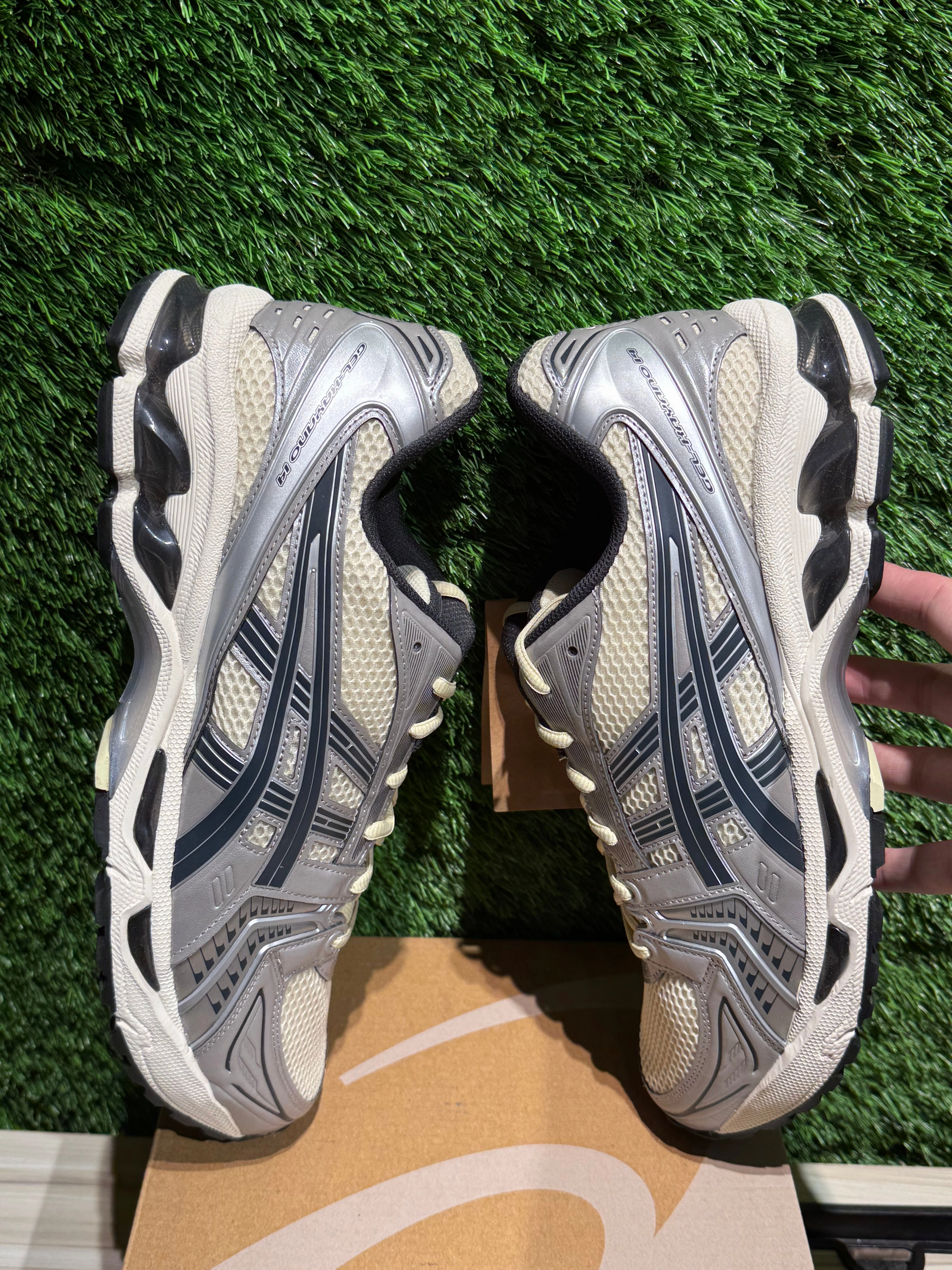 ASICS Gel-Kayano 14 Oyster White Steeple Grey Sz 13 Asics Solution Speed Ff 3 Tennis Shoe