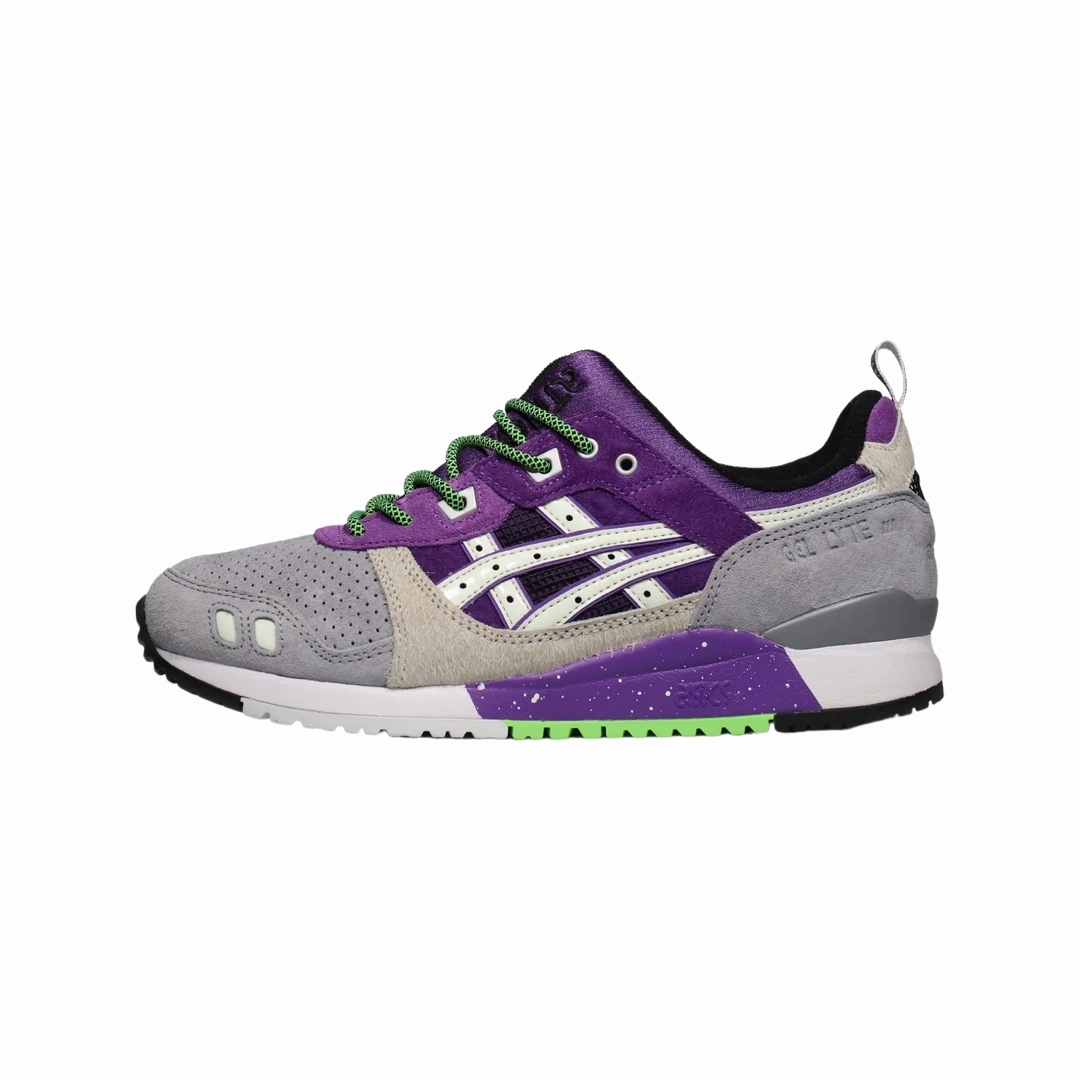 Asics Exercise Shoes Asics Gel Lyte III OG x Atmos x Sneakerfreaker "Alley Cats" Sheet Rock Gentry Purple