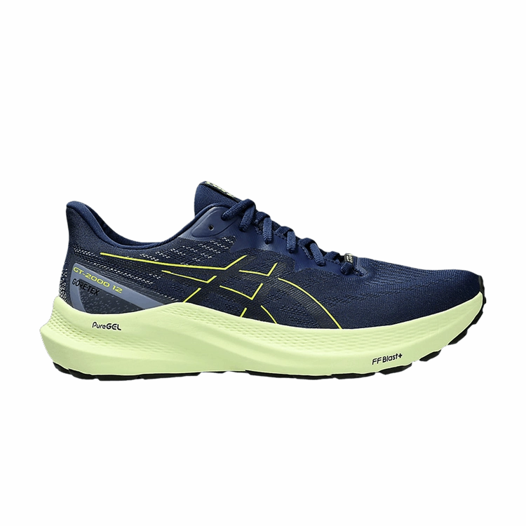 Best Asics Shoe For Underpronation ASICS GT-2000 12 GTX Blue Expanse Safety Yellow