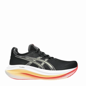 On Cloud X Running Shoes ASICS Men's GEL-NIMBUS 27 Running Shoes in Black/Kahki AW25