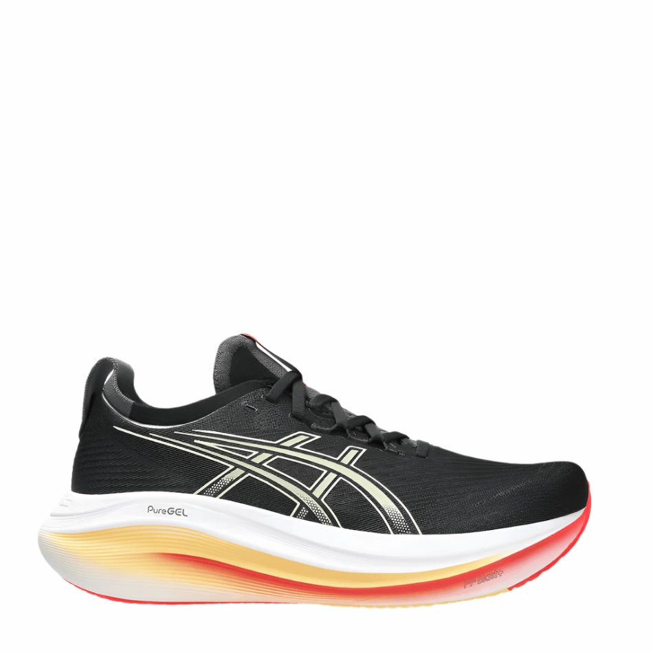 Best Winter Running Shoes ASICS Men's GEL-NIMBUS 27 Running Shoes in Black/Kahki AW25