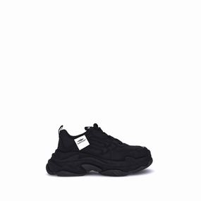 Balenciaga Black Fabric Chunky Sneakers Sneakers From Italy