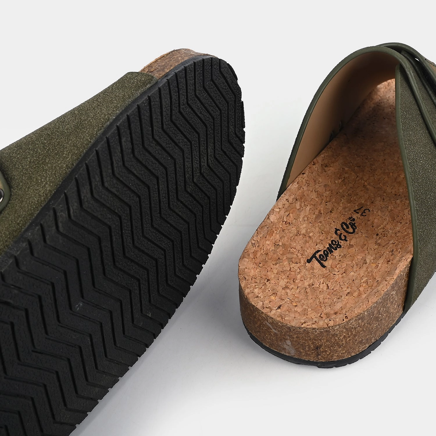 Toe Slides Teens Boys Slipper PD-20-Green