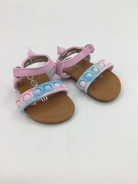 bebe Child Size 3 Toddler Pink Sandals/Flip Flops Flip Flops With Green Tag