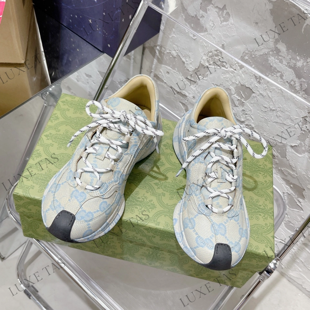 Beige & Blue GG Run Sneaker - Designer Sneakers for Women Design Your Own Sneakers