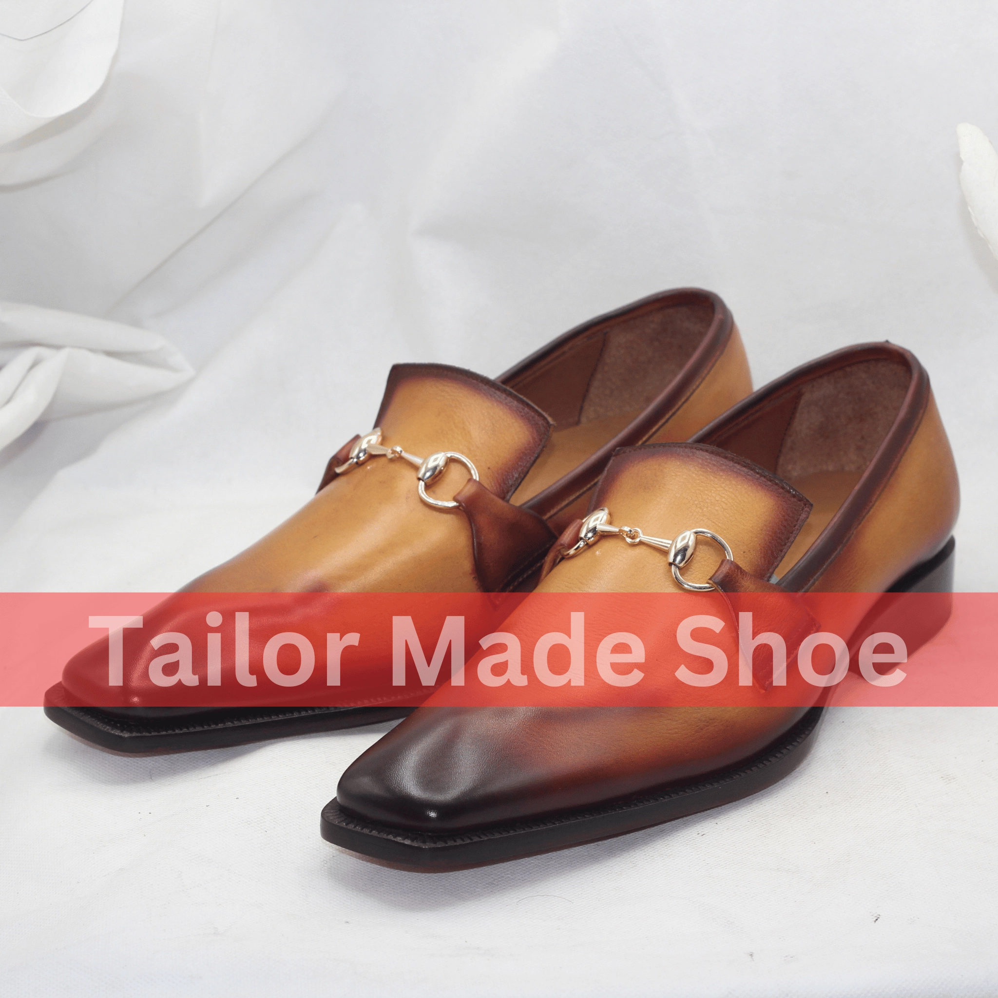 Bespoke Two-Tone Shoes  Tailored to Your Taste Artisan-Crafted Leather Loafers Shoes Your Impeccable Style Premium Patent Leather Shoes Slip-on Shoes, Whole Cut Shoes, for Mens Calf Hair Loafers