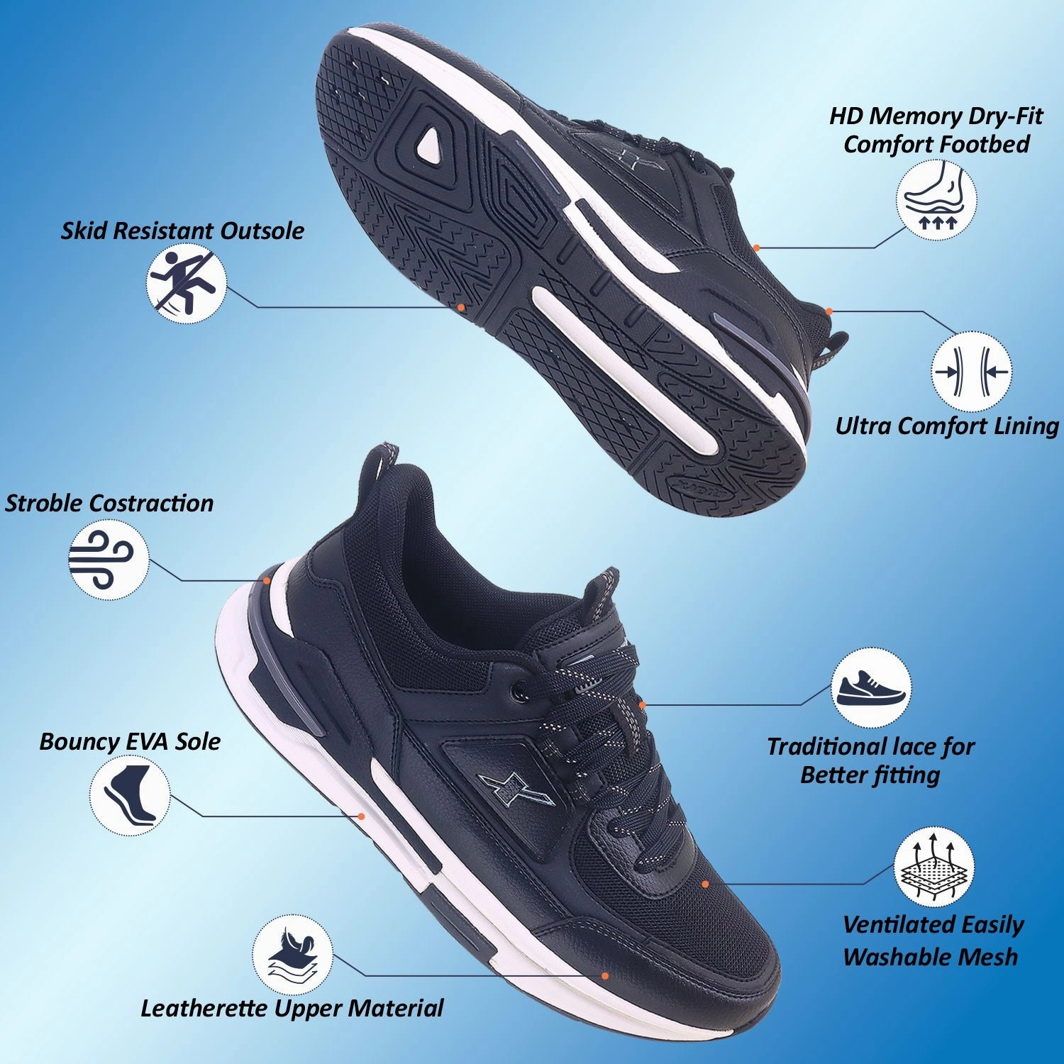 Sneakers for Men SM 1086 Best Sneakers For Arthritic Feet