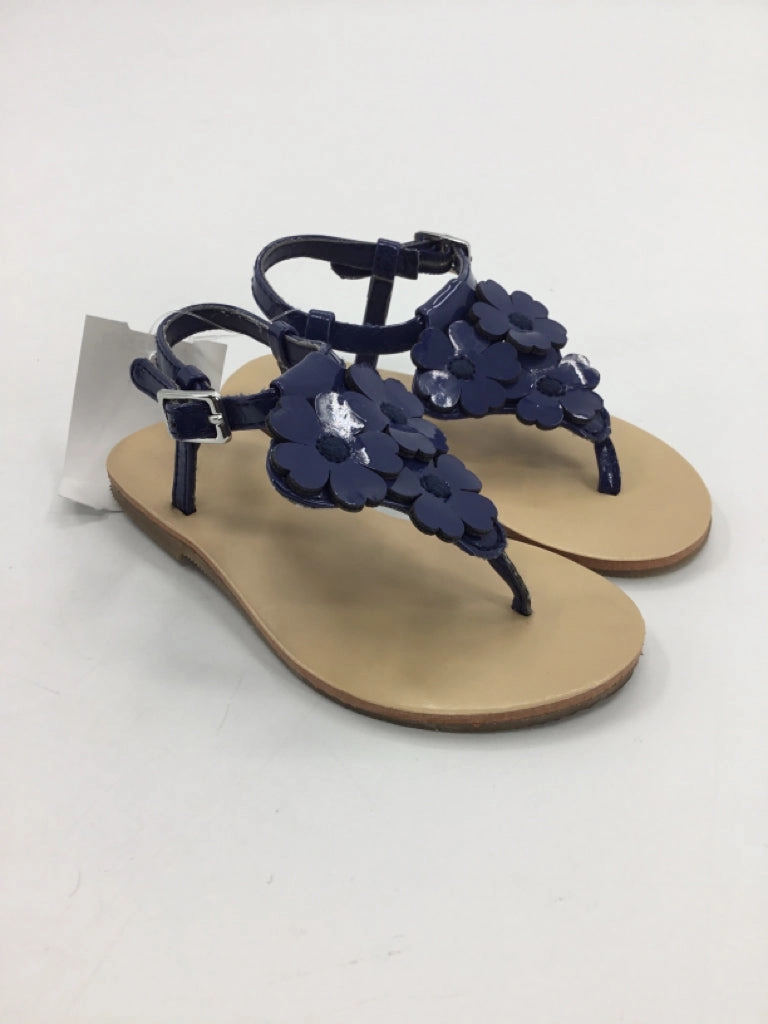 Janie and Jack Child Size 6 Toddler Navy Sandals/Flip Flops Tribal Flip Flops