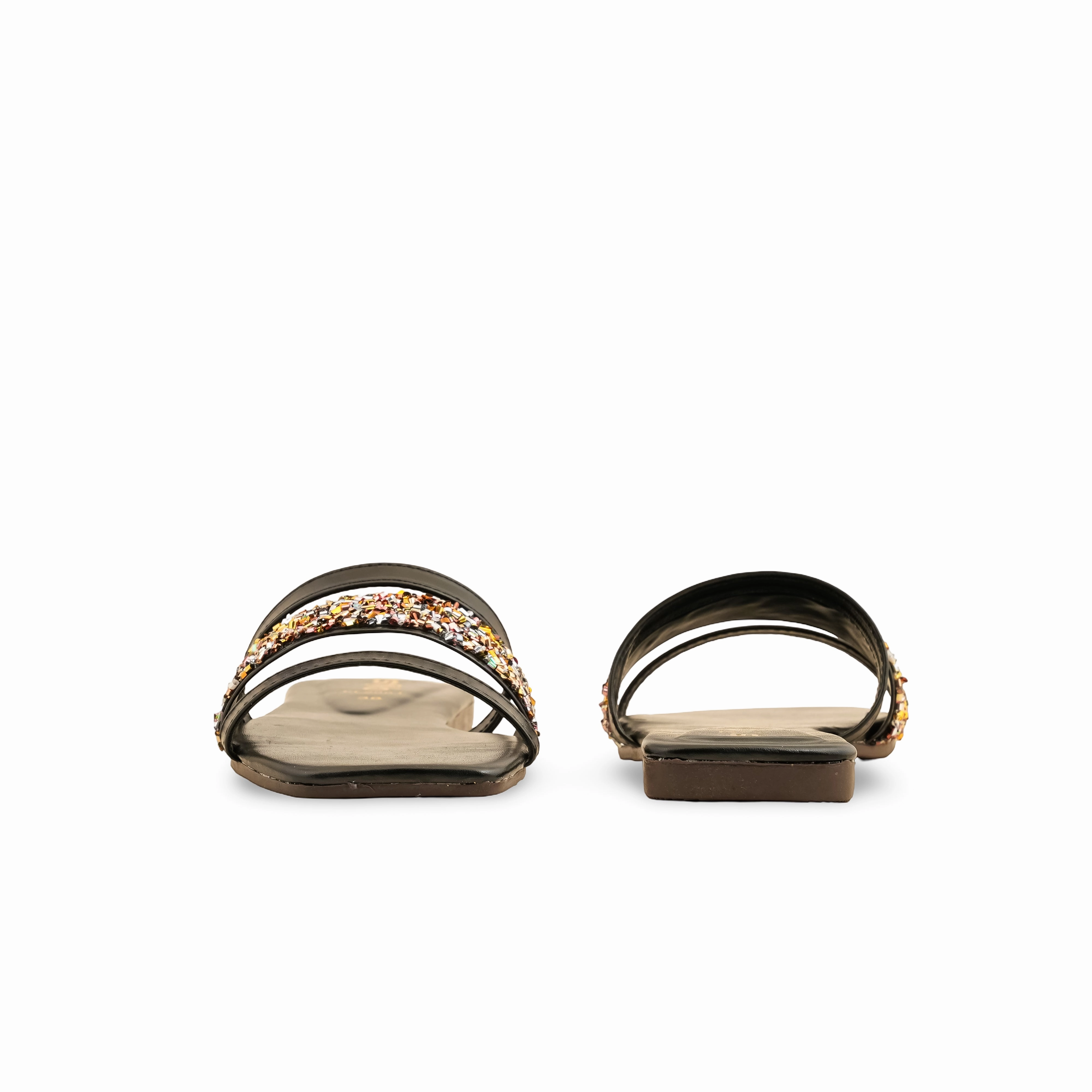 Black Casual Slipper For Ladies CL2061 Best Ballet Shoes For Flat Feet