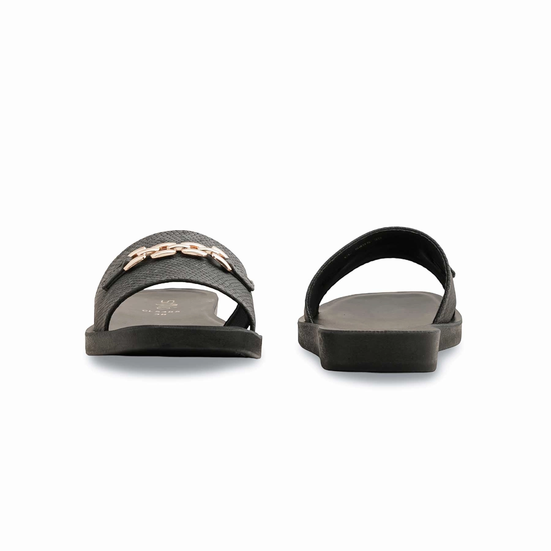 Black Casual Softy For Ladies CL5485 Sole Flat Shoe Laces