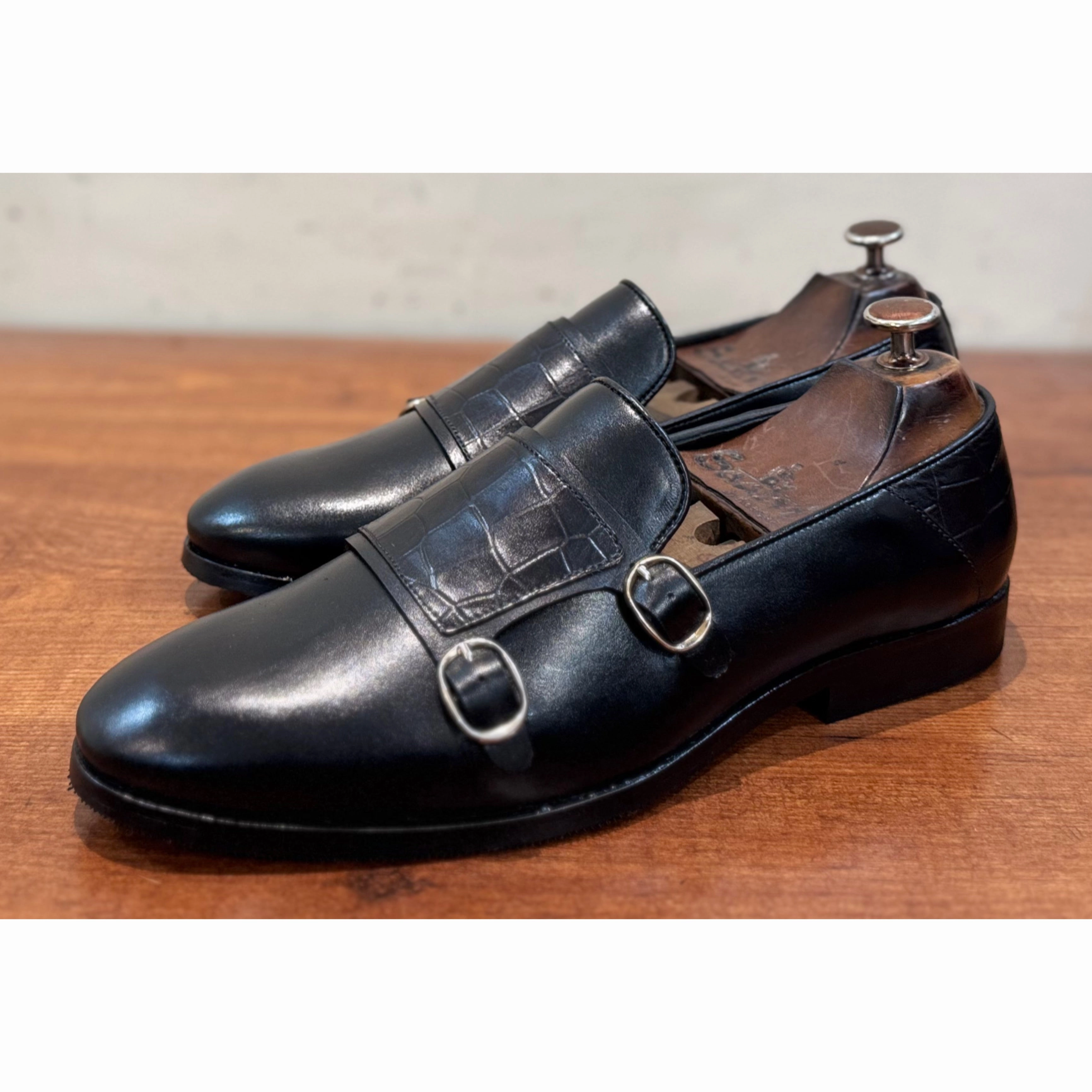 Praying Praying Loafers Black Double Monk Strap Loafers