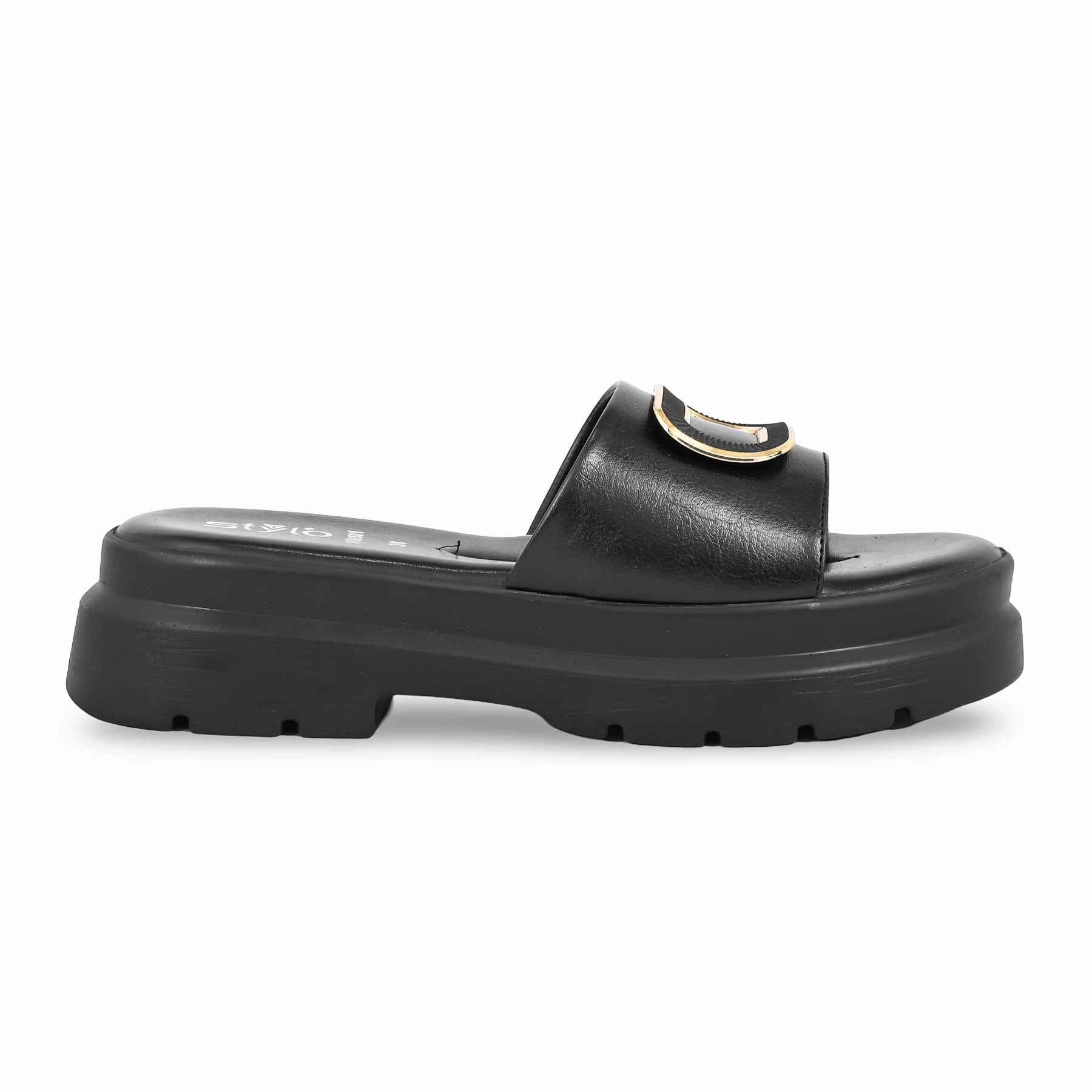 Lsu Slippers Black Formal Slipper PU0501