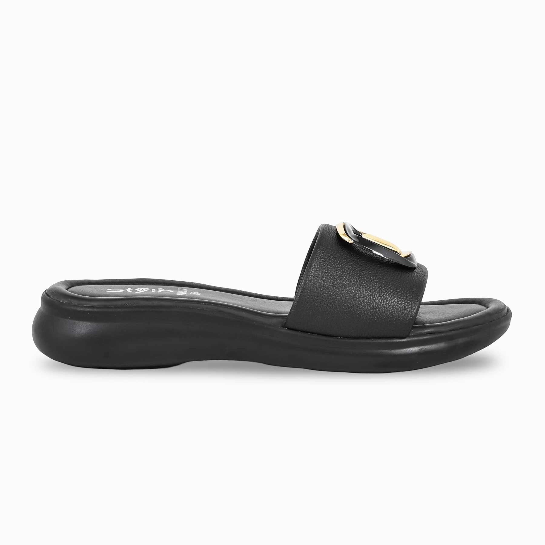 Black Formal Slipper PU0517 Slippers Maxx