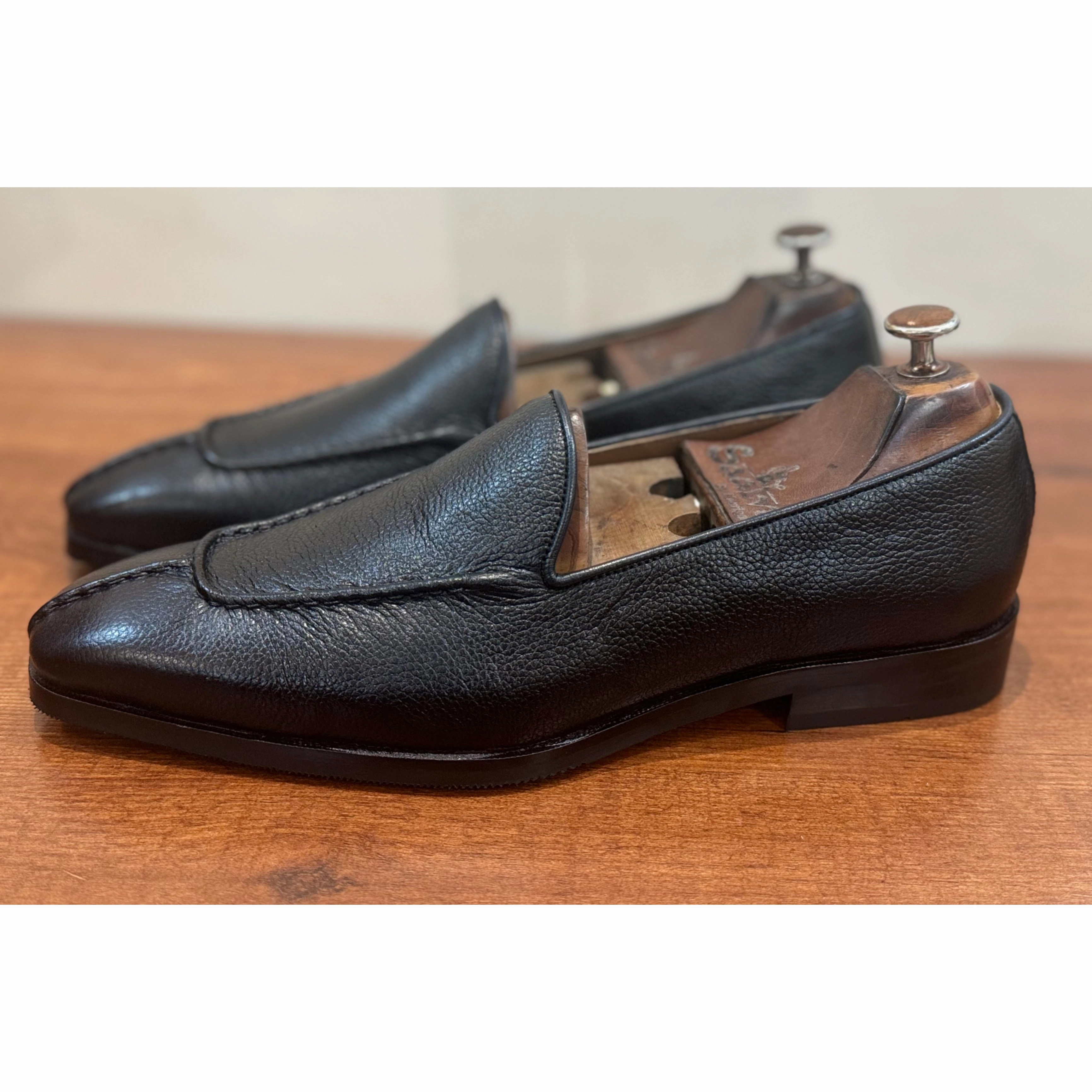Black Soft Leather Loafers Skechers Slip On Loafers
