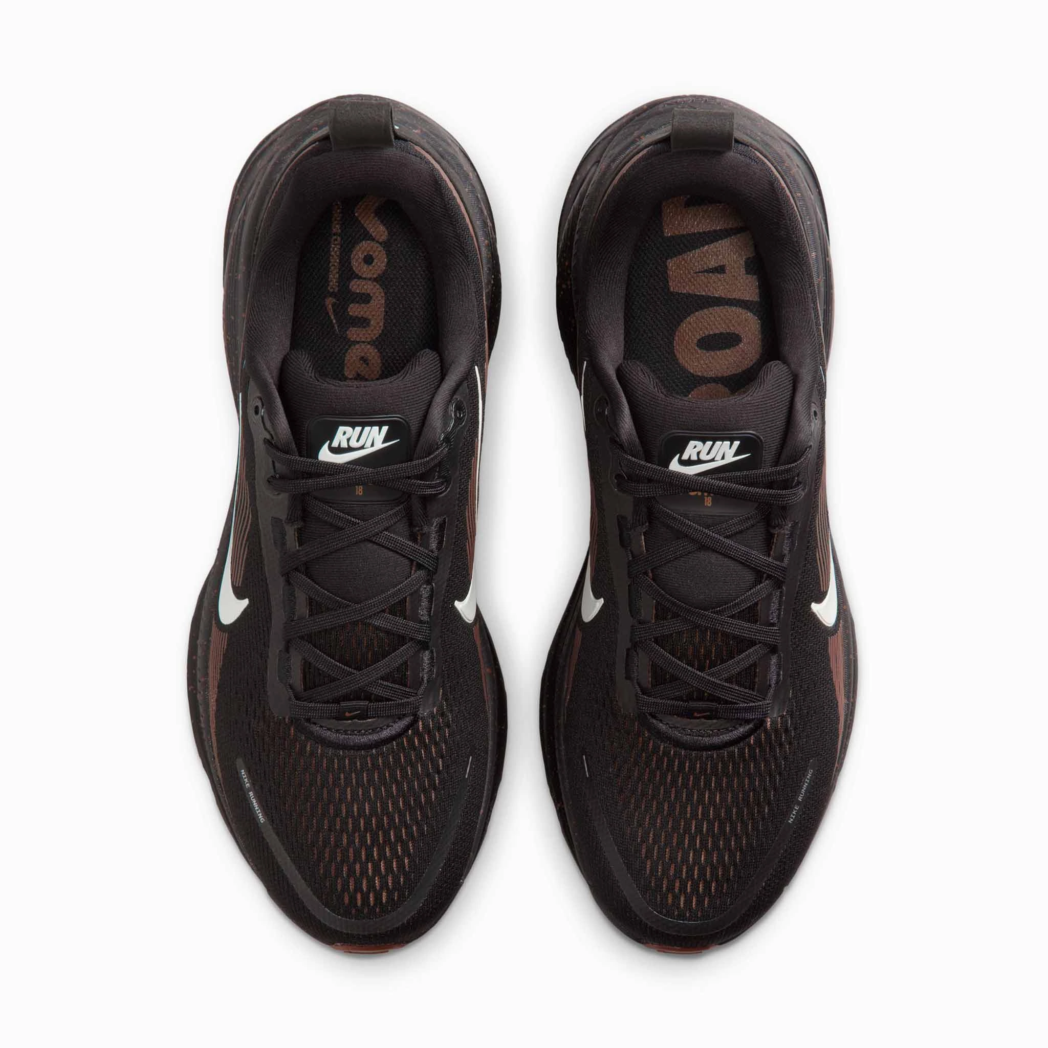 Asics 2e Shoes Nike | Men's Vomero 18 Road Running Shoes - Black/Ironstone-Velvet Brown