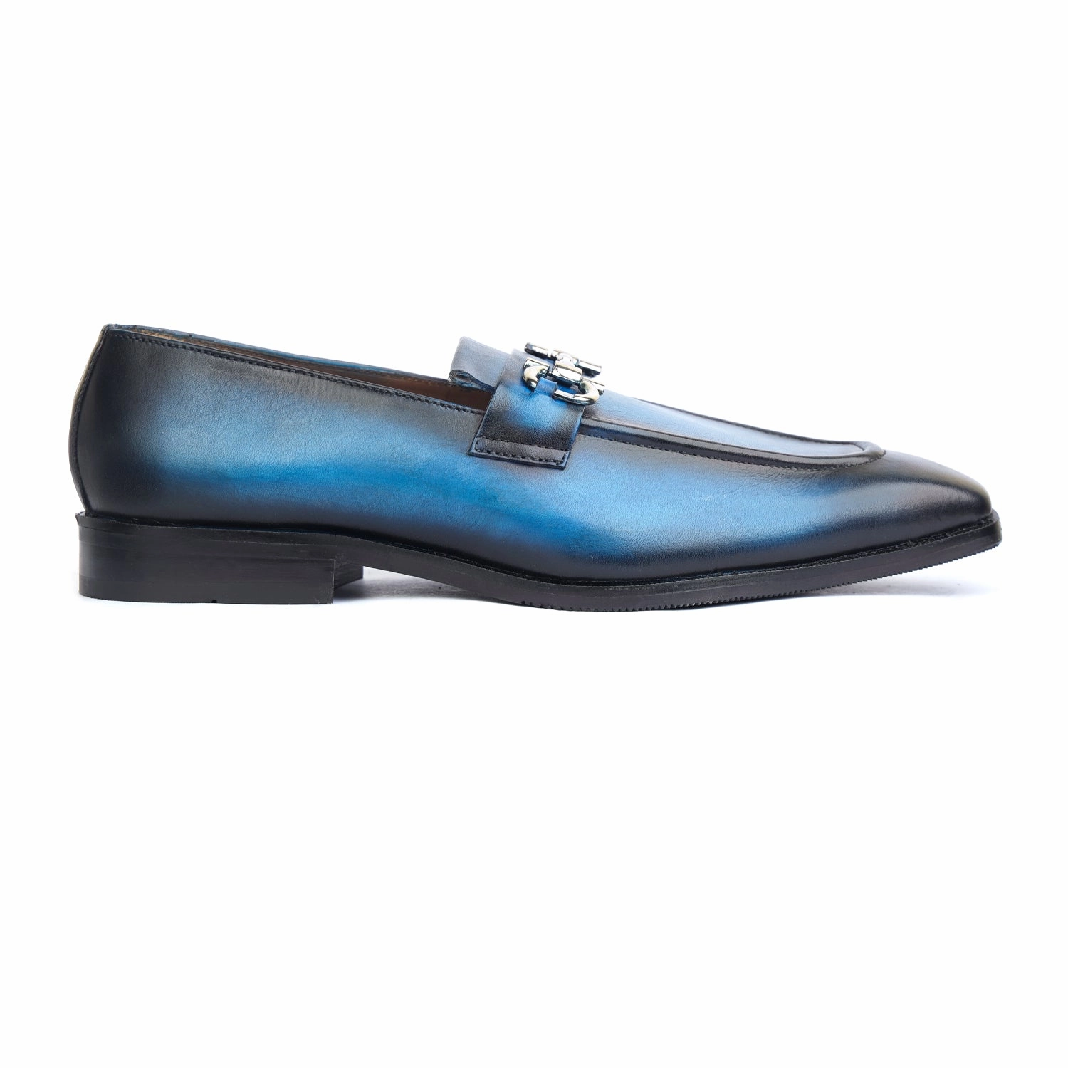 Blue Hand Patina Loafers Fugazi Loafers
